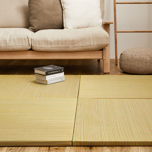 Colorful Lightweight Tatami Mats Ayakawa Yellow 12-Piece Set