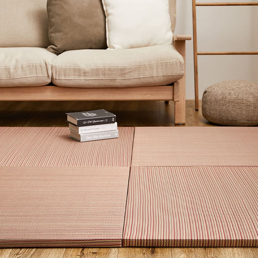 Colorful Lightweight Tatami Mats Ayakawa Red 12-Piece Set