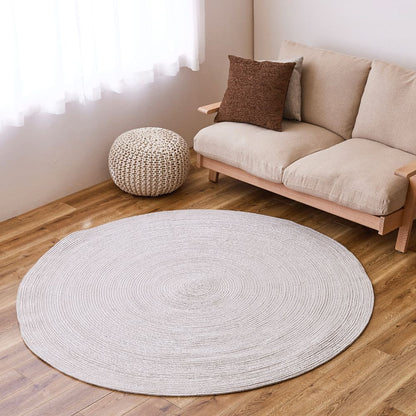 100% Cotton Braided Rug - Gray/White 180R
