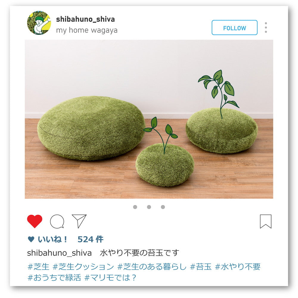 Real Grass Style Soft Cushion Shiva 90R×15
