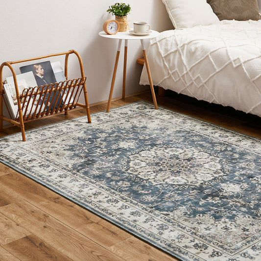Antique Carpet Style Printed Rug Cameo Gray 130×190