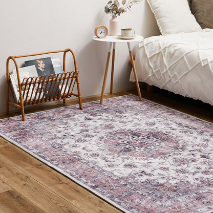 Antique Carpet Style Printed Rug Cameo Pink 130×190