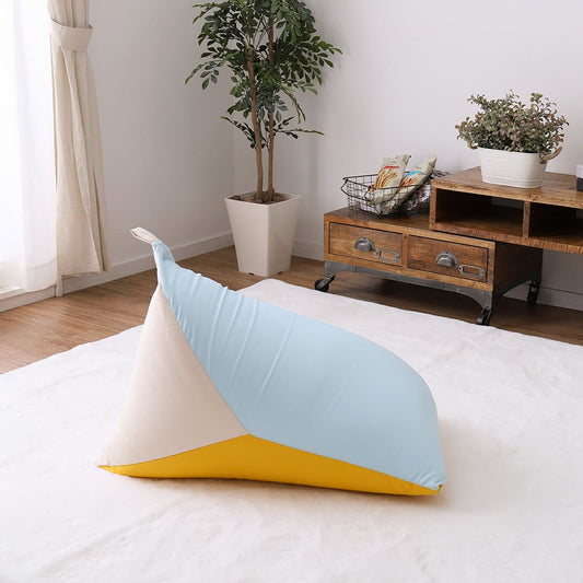 Color-Selectable Relax Beads Cushion, Blue/Yellow