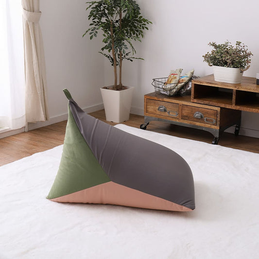 Color-Selectable Relax Beads Cushion, Gray/Beige