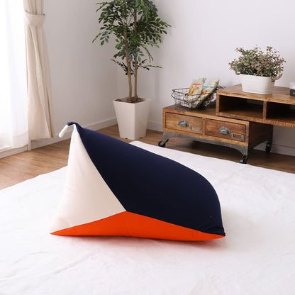 Color-Selectable Relax Beads Cushion, Navy/Orange