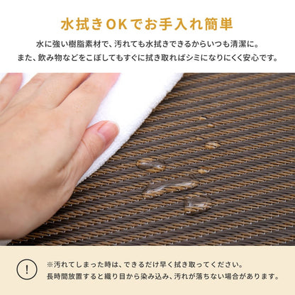Water-Washable Tatami Mat Style Brown 6-Piece Set