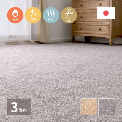 Flame Retardant Woven Carpet, Moen, Edo Room 3 Tatami, Beige