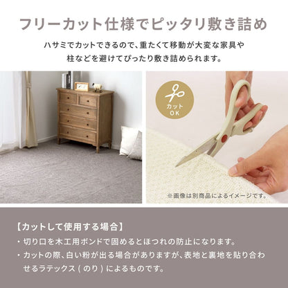 Flame Retardant Woven Carpet, Moen, Edo Room 8 Tatami, Gray