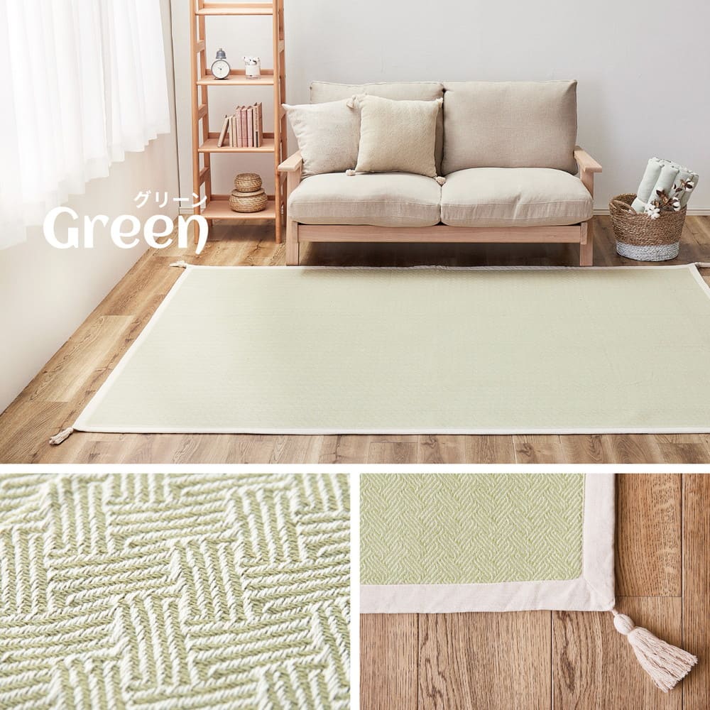 Washable Indian Cotton Rug Alto Blue with Non-Slip
