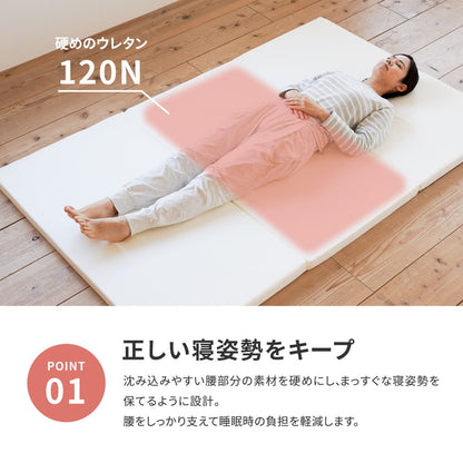 3-Fold 5cm Mattress Semi-Double