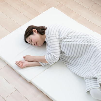4-Fold 5cm Mattress, Ivory, Single