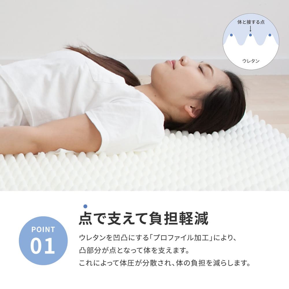 Point-Support Mattress, Semi-Double