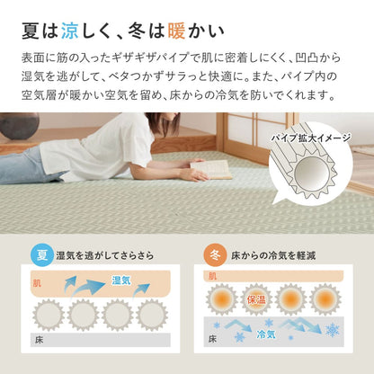 Washable Igusa-style Carpet Pasurash Edo Room 6 Tatami Pink