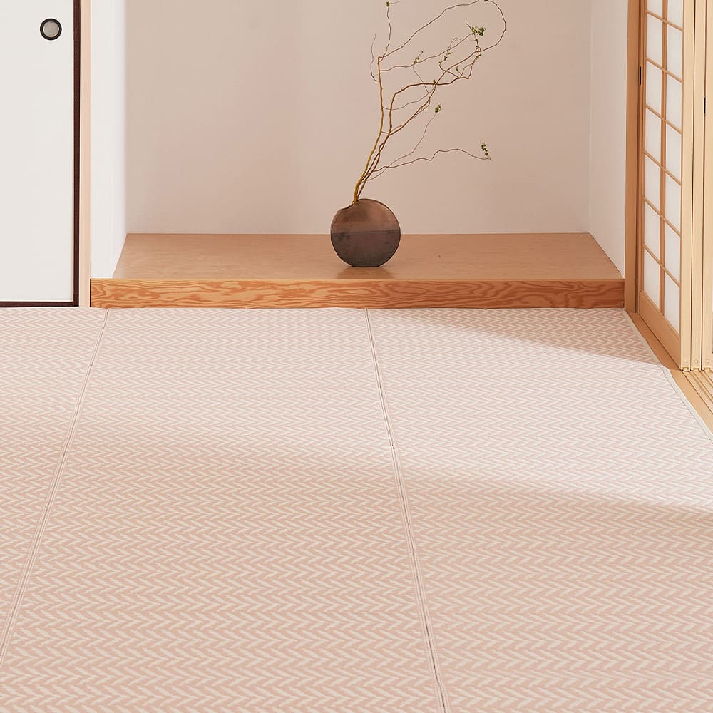 Washable Igusa-style Carpet Pasurash Edo Room 8 Tatami Pink