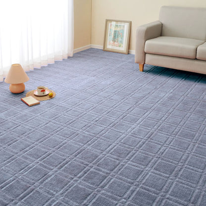 Antibacterial and Odor-Resistant Woven Carpet Shion Edo Room 4.5 Tatami Blue
