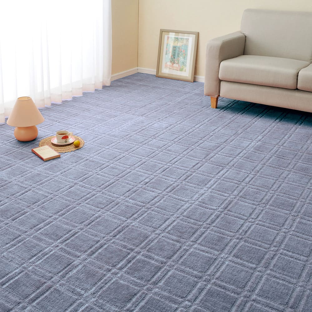 Antibacterial and Odor-Resistant Woven Carpet Shion Edo Room 8 Tatami Blue
