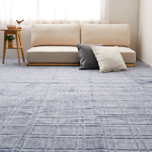 Antibacterial and Odor-Resistant Woven Carpet Shion Hon Room 3 Tatami Blue