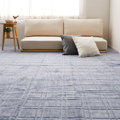 Antibacterial and Odor-Resistant Woven Carpet Shion Hon Room 6 Tatami Blue