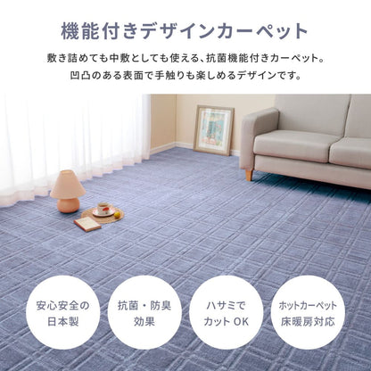 Antibacterial and Odor-Resistant Woven Carpet Shion Edo Room 4.5 Tatami Gray