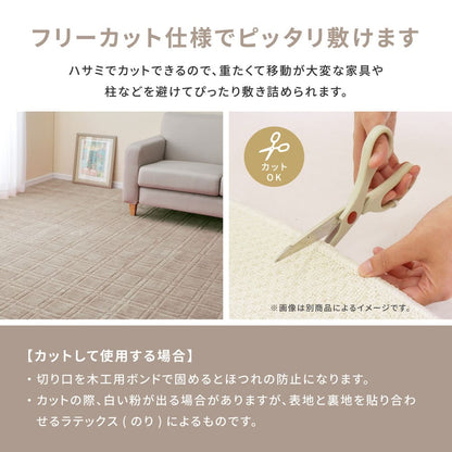 Antibacterial and Odor-Resistant Woven Carpet Shion Edo Room 6 Tatami Gray