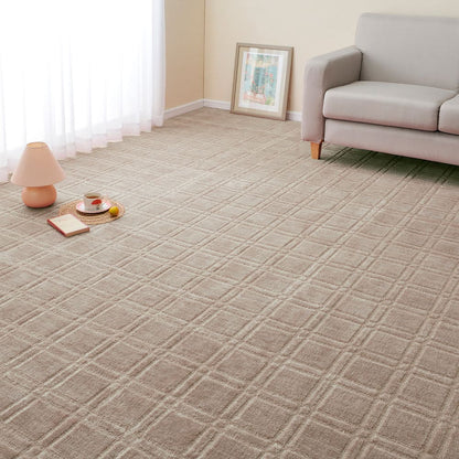 Antibacterial and Odor-Resistant Flat Woven Carpet Shion Edo Room 8 Tatami Gray