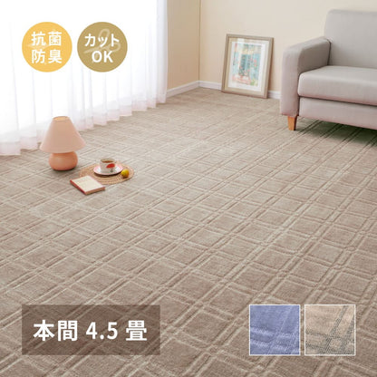 Antibacterial and Odor-Resistant Flat Woven Carpet Shion Honma 4.5 Tatami Gray
