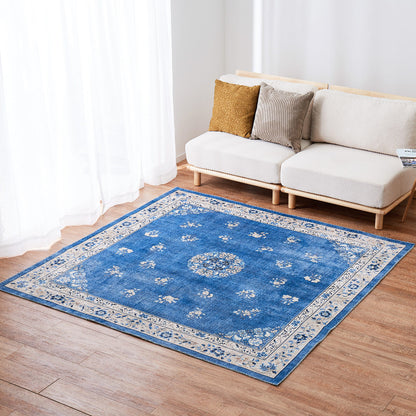 Chinoiserie Design Rug Muguet 190×190cm Blue
