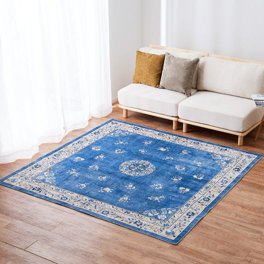 Chinoiserie Design Rug Muguet 190×190cm Blue
