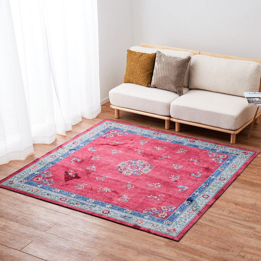 Chinoiserie Design Rug Muguet 190×190cm Pink
