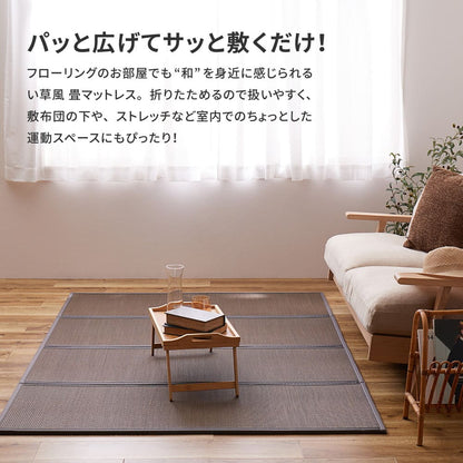 Foldable Water-Resistant Tatami Mattress, Ayamoyou, Single, Brown