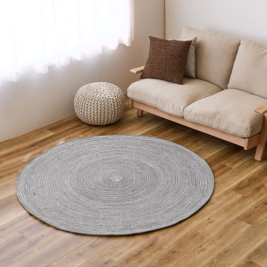 100% Cotton Braided Rug, Blade, BK/WH, 160R