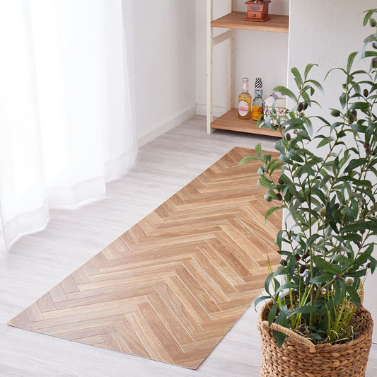 Water-Resistant Cushion Floor Herringbone 60×270