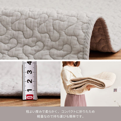 100% Cotton Ibul Rug Mat Under Rug Set A Gray