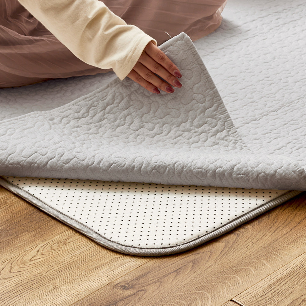 100% Cotton Ibul Rug Mat Under Rug Set B Gray