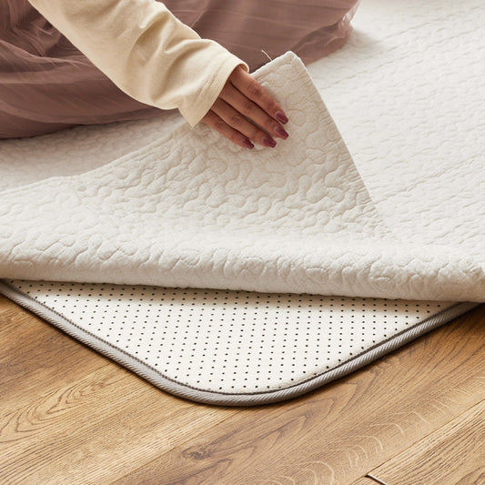 100% Cotton Ibul Rug Mat Under Rug Set B Ivory