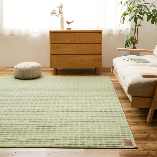 Washable Sweat Quilt Rug - Cocon - Green 190×240