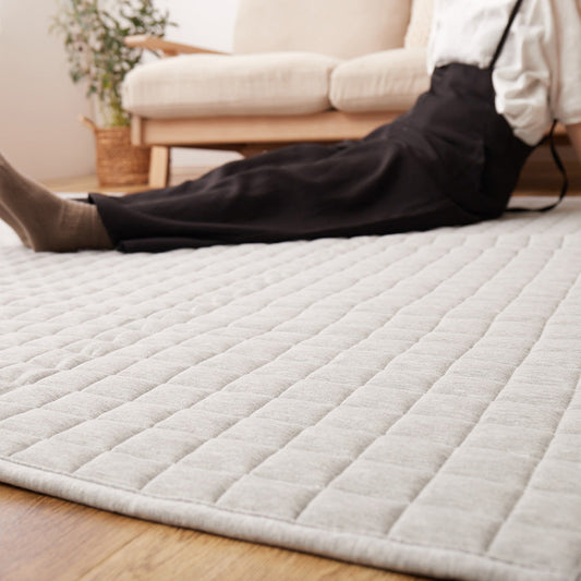 Washable Sweat Quilt Rug - Cocon - Gray 190×240