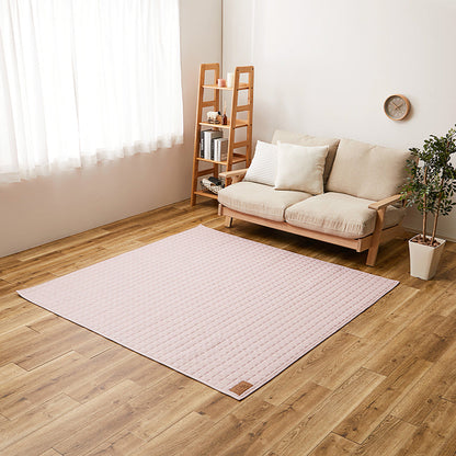 Washable Sweat Quilt Rug - Cocon - Pink 190×190