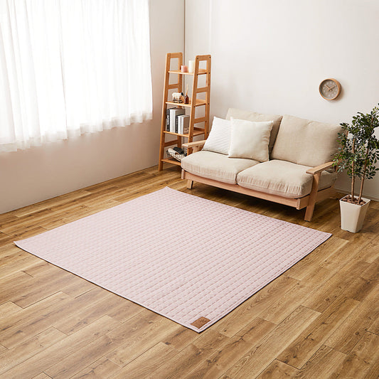 Washable Sweat Quilt Rug - Cocon - Pink 190×190
