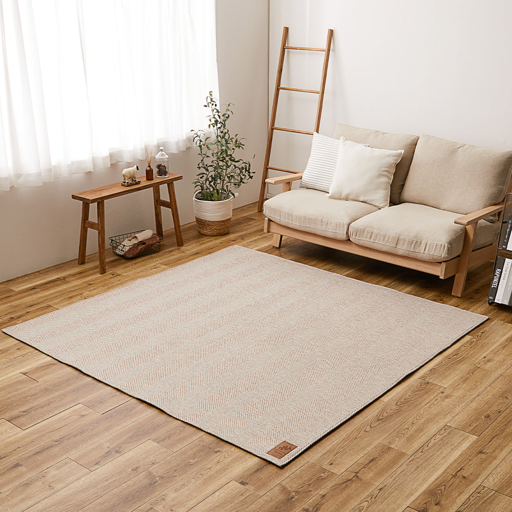 Washable Herringbone Rug Bona Brown 190×190