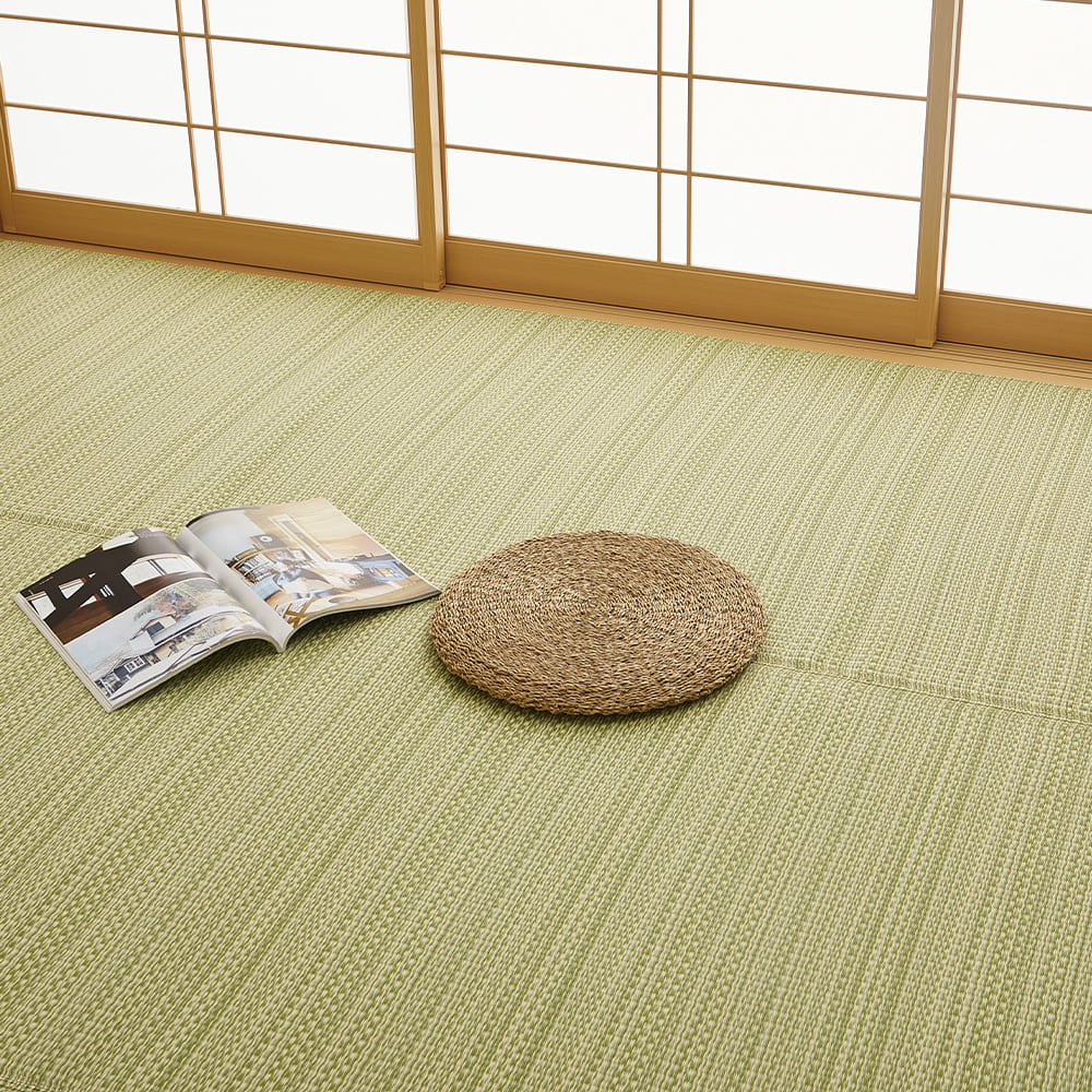 Washable Igusa-style Carpet Ryan, Edo 6-Tatami, Green