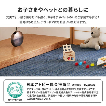 Washable Igusa-style Carpet Ryan, Edo 12.5-Tatami, Green