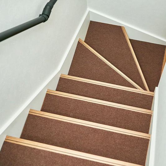 Stair Mat with Landing 17 Pieces Pitaro Brown