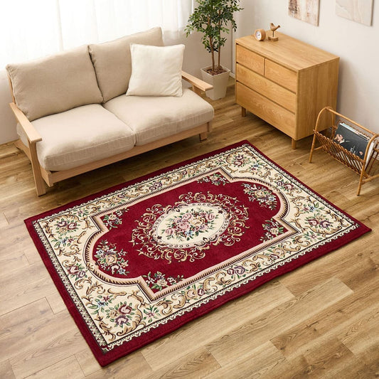 Damini RE 130X190 #22004_Thick Red