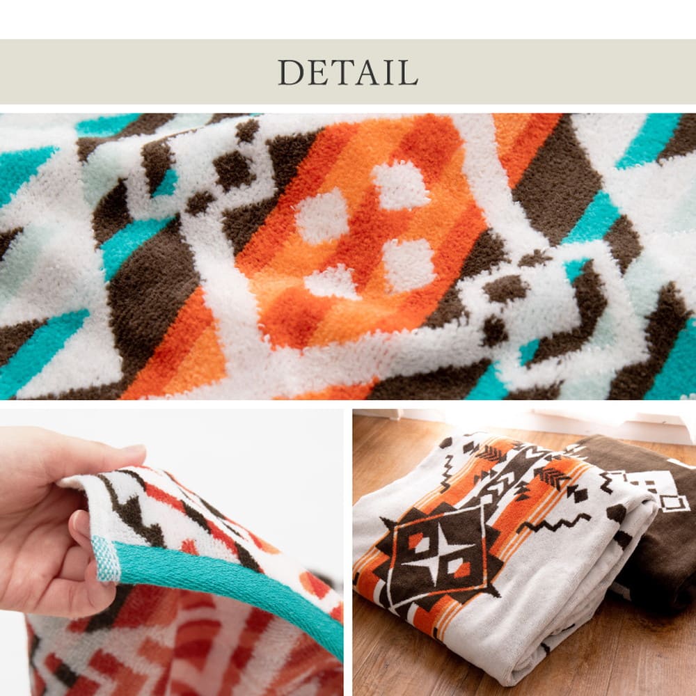 100% Cotton Towel Blanket, Native Pattern, Recoba