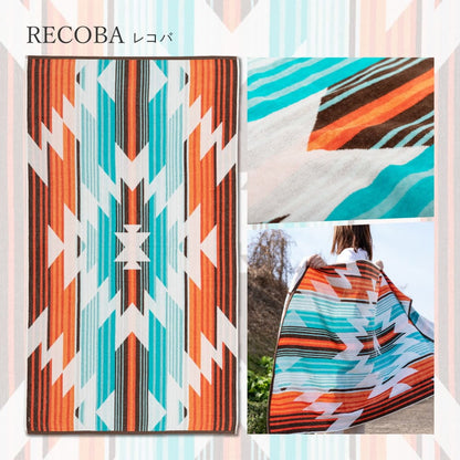 100% Cotton Towel Blanket, Native Pattern, Recoba