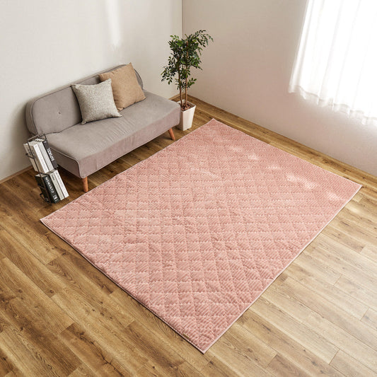 Striped Flannel Rug Chocolat Dusty Pink