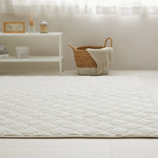 Striped Flannel Rug Chocolat Milk White