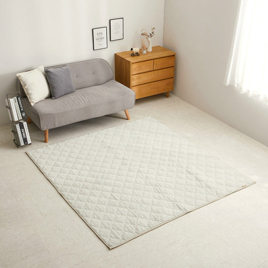 Striped Flannel Rug Chocolat Milk White