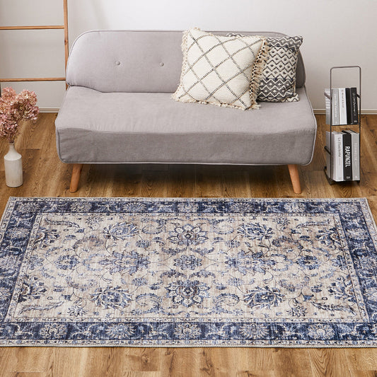 Soft Flannel Rug Harmal 190×190cm Navy